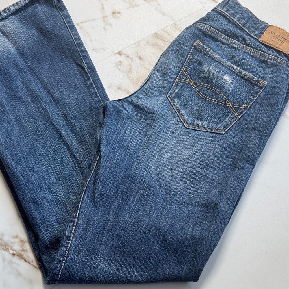 Y2K Abercrombie & Fitch Distressed Bootcut Emma Jeans Sz 8R Trendy